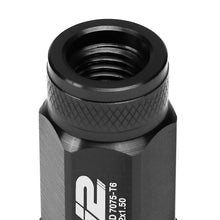 Load image into Gallery viewer, 70MM Open-End Aluminum Lug Nuts M12x1.5 20PC Set with Adapter Black