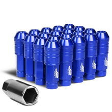 Load image into Gallery viewer, Universal Blue Aluminum Lug Nuts - 70MM Open End M12x1.5 20PC Set