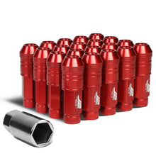 Load image into Gallery viewer, Aluminum Open-End Lug Nuts 70MM M12x1.5 Red 20PCS w/ Adapter