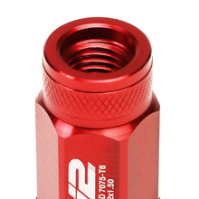 Load image into Gallery viewer, Aluminum Open-End Lug Nuts 70MM M12x1.5 Red 20PCS w/ Adapter