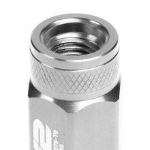 Load image into Gallery viewer, Open End Aluminum Lug Nuts Set 70mm M12x1.5 20pcs w/ Adapter Silver