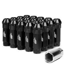 Load image into Gallery viewer, Aluminum Lug Nuts Open-End 70MM M12X1.25 20PCS w/ Adapter Black
