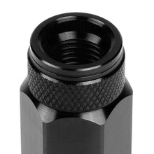 Load image into Gallery viewer, Aluminum Lug Nuts Open-End 70MM M12X1.25 20PCS w/ Adapter Black