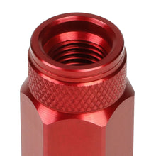 Load image into Gallery viewer, M12x1.25 70mm Open-End Aluminum Lug Nuts 20pc Set Red