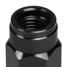 Load image into Gallery viewer, Aluminum Lug Nuts M12x1.5 70mm Open End Black 20pc Set with Key