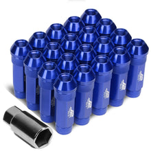 Load image into Gallery viewer, M12x1.5 70mm Open-End Aluminum Lug Nuts 20pc Set w/ Key Blue