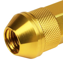 Load image into Gallery viewer, Open-End Aluminum Lug Nuts 70mm M12x1.5 Gold 20pc Set with Key