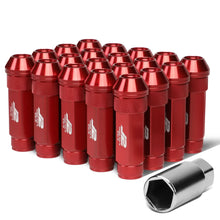 Load image into Gallery viewer, M12x1.5 70mm Red Aluminum Open-End Lug Nuts 20pc Set with Key