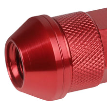 Load image into Gallery viewer, M12x1.5 70mm Red Aluminum Open-End Lug Nuts 20pc Set with Key