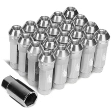 Load image into Gallery viewer, Aluminum Lug Nuts 70MM Open End M12X1.5 20PCS with Key Silver