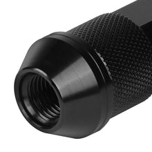 Load image into Gallery viewer, Aluminum Open-End Lug Nuts M12x1.25 90mm 20pcs w/ Adapter Black