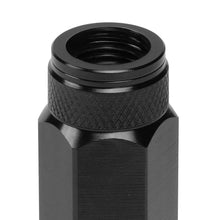 Load image into Gallery viewer, Aluminum Open-End Lug Nuts M12x1.25 90mm 20pcs w/ Adapter Black