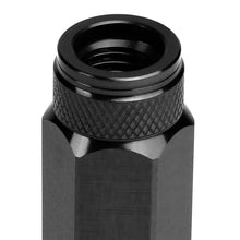 Load image into Gallery viewer, Universal Aluminum Open-End Lug Nuts 90MM M12X1.5 20PCS with Adapter Black