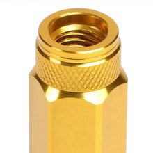 Load image into Gallery viewer, Aluminum Open-End Lug Nuts 90MM M12X1.5 20PCS w/ Adapter Gold