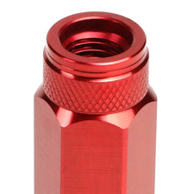 Load image into Gallery viewer, Aluminum Open-End Lug Nuts M12x1.5 90mm Red 20 Piece Set w/ Adapter