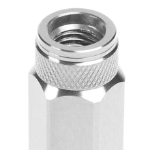 Load image into Gallery viewer, Universal Aluminum Open-End Lug Nuts M12x1.5 20pc w/ Adapter Silver