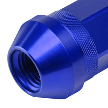 Load image into Gallery viewer, Aluminum Open-End Lug Nuts 60mm M12x1.25 Blue 20pcs w/ Adapter