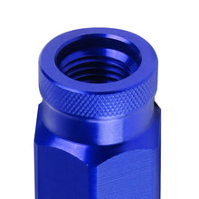 Load image into Gallery viewer, Aluminum Open-End Lug Nuts 60mm M12x1.25 Blue 20pcs w/ Adapter