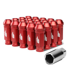 Load image into Gallery viewer, Aluminum Open-End Lug Nuts 60MM M12X1.25 Red 20PCS with Adapter