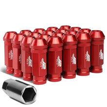 Load image into Gallery viewer, Aluminum Open-End Lug Nuts 60MM M12X1.25 Red 20PCS with Adapter