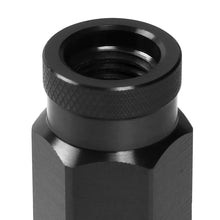 Load image into Gallery viewer, 60MM Open-End Aluminum Lug Nuts M12x1.5 20PCS w/ Adapter Black