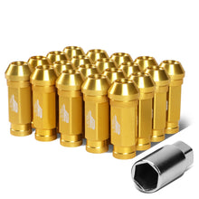 Load image into Gallery viewer, Aluminum Open-End Lug Nuts 60MM M12X1.5 20PCS with Adapter Gold