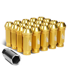 Load image into Gallery viewer, Aluminum Open-End Lug Nuts 60MM M12X1.5 20PCS with Adapter Gold
