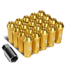 Load image into Gallery viewer, Aluminum Open-End Lug Nuts 60MM M12X1.5 20PCS with Adapter Gold