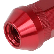 Load image into Gallery viewer, Red Aluminum Open-End Lug Nuts M12x1.5 60MM 20PCS Set w/ Adapter