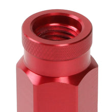 Load image into Gallery viewer, Red Aluminum Open-End Lug Nuts M12x1.5 60MM 20PCS Set w/ Adapter