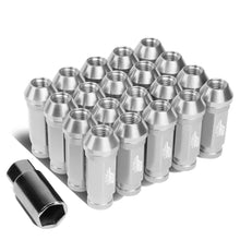Load image into Gallery viewer, Aluminum Open-End Lug Nuts 60MM M12x1.5 20PCS w/ Adapter Silver