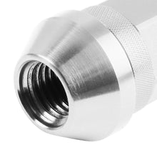 Load image into Gallery viewer, Aluminum Open-End Lug Nuts 60MM M12x1.5 20PCS w/ Adapter Silver