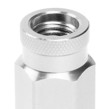 Load image into Gallery viewer, Aluminum Open-End Lug Nuts 60MM M12x1.5 20PCS w/ Adapter Silver