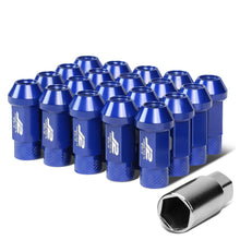 Load image into Gallery viewer, Aluminum Lug Nuts Open-End 50MM M12X1.25 20PCS Blue w/ Adapter