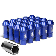 Load image into Gallery viewer, Aluminum Lug Nuts Open-End 50MM M12X1.25 20PCS Blue w/ Adapter