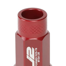 Load image into Gallery viewer, M12x1.25 50mm Open-End Aluminum Lug Nuts 20pc Set w/ Adapter Red