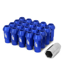 Load image into Gallery viewer, Aluminum Open-End Lug Nuts 50MM M12X1.5 20PCS with Adapter Blue