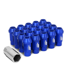 Load image into Gallery viewer, Aluminum Open-End Lug Nuts 50MM M12X1.5 20PCS with Adapter Blue