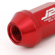 Load image into Gallery viewer, Universal Aluminum Open-End Lug Nuts 50MM M12X1.5 20PCS w/ Adapter Red