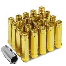Load image into Gallery viewer, Aluminum Acorn Extended Lug Nuts M12 x 1.5 Gold 20pc Set