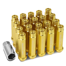 Load image into Gallery viewer, Aluminum Acorn Extended Lug Nuts M12 x 1.5 Gold 20pc Set