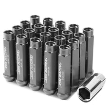 Load image into Gallery viewer, M12 x 1.5 Extended Acorn Lug Nuts 90mm Gun Metal Aluminum 20pc