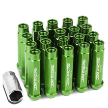 Load image into Gallery viewer, M12 x 1.5 Extended Acorn Lug Nuts 90mm Green Aluminum 20pc Set