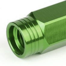 Load image into Gallery viewer, M12 x 1.5 Extended Acorn Lug Nuts 90mm Green Aluminum 20pc Set