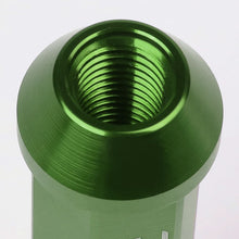 Load image into Gallery viewer, M12 x 1.5 Extended Acorn Lug Nuts 90mm Green Aluminum 20pc Set