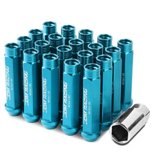 Load image into Gallery viewer, Universal Aluminum M12x1.5 Acorn Lug Nuts Extended Open End Light Blue 20pc
