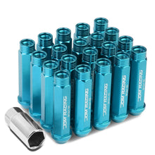 Load image into Gallery viewer, Universal Aluminum M12x1.5 Acorn Lug Nuts Extended Open End Light Blue 20pc