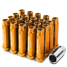 Load image into Gallery viewer, M12 X 1.5 Acorn Style Extended Lug Nuts - Aluminum Orange 20pc