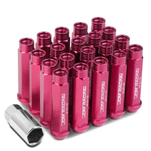 Load image into Gallery viewer, Aluminum Acorn Style Extended Lug Nuts M12x1.5 Pink 20pc Set
