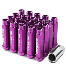 Load image into Gallery viewer, M12 x 1.5 Purple Extended Acorn Lug Nuts 90mm Tall - 20pc Set